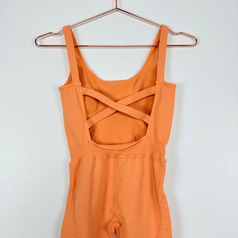Free People Movement x The Class Bodysuit Womens XS/S Orange Seamless Pilates - Picture 7 of 13